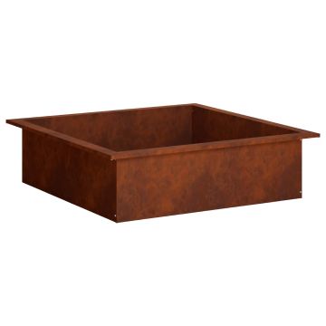 Anello per Focolare Ruggine 90 x 90 x 25 cm Acciaio Corten