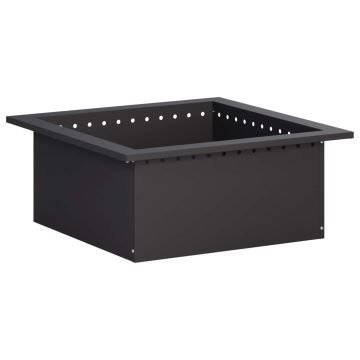 Anello per Focolare Nero 60 x 60 x 25 cm Acciaio