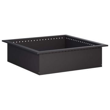 Anello per Focolare Nero 80 x 80 x 25 cm Acciaio