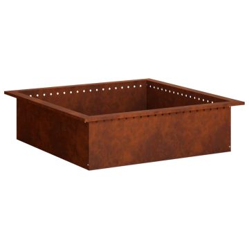 Anello per Focolare Ruggine 100 x 100 x 25 cm Acciaio Corten