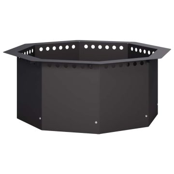 Anello per Focolare Nero 60 x 60 x 25 cm Acciaio