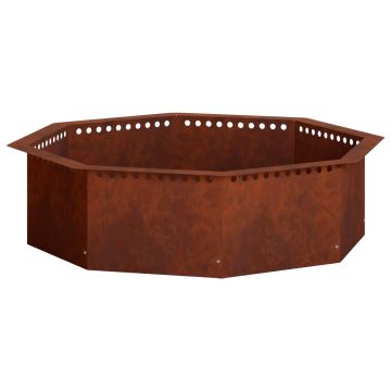 Anello per Focolare Ruggine 100 x 100 x 25 cm Acciaio Corten