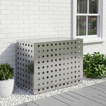 Copertura per condizionatore d'aria Argento 100 x 50 x 70 cm