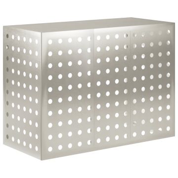 Copertura per condizionatore d'aria Argento 110 x 50 x 80 cm