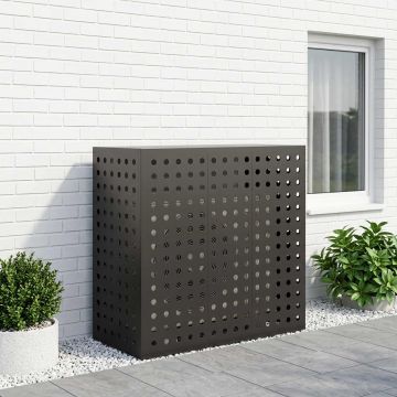 Copertura per condizionatore d'aria Nero 110 x 50 x 105 cm