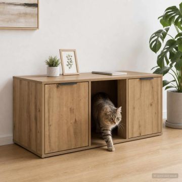 Mobile per gatti Rovere Artigianale 100 x 49 x 45 cm