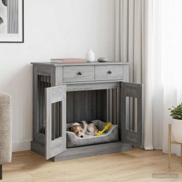 Mobile da cassa per cani Sonoma grigio 80 x 47,5 x 80 cm