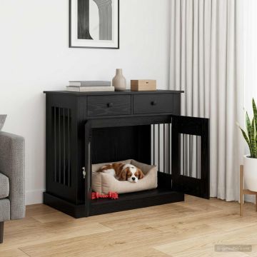 Mobile da cassa per cani Rovere Nero 90 x 47,5 x 80 cm