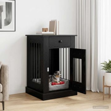 Mobile da cassa per cani Rovere Nero 50 x 47,5 x 80 cm