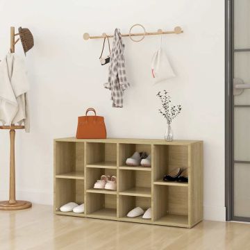 Scarpiera con Panchina Rovere Sonoma 103x30x55 cm Multistrato