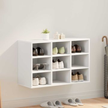 Mobile per scarpe 77,5 x 30 x 51 cm Legno ingegnerizzato Bianco