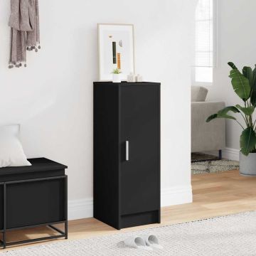 Scarpiera Nera 32x35x92 cm in Legno Multistrato