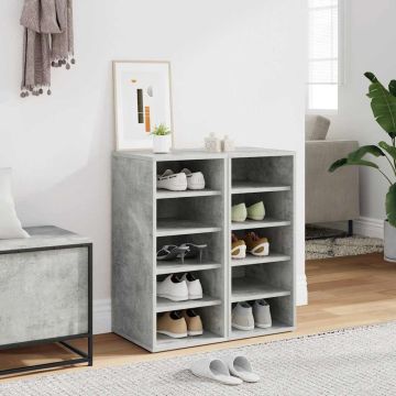 Armadi per scarpe 31,5 x 35 x 70 cm Grigio Cemento
