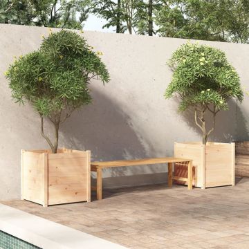 Fioriera da Giardino 60x60x60 cm in Legno Massello Di Pino