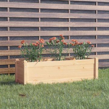 Fioriera da Giardino 100x31x31 cm in Legno Massello di Pino