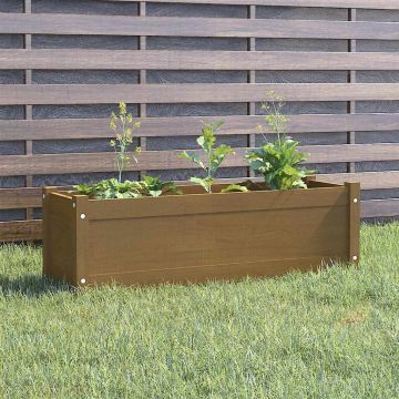 Fioriera da Giardino ambra 100x31x31 cm Legno Massello di Pino