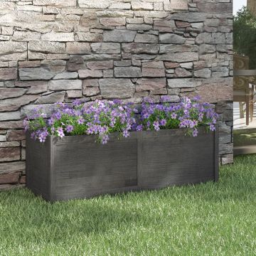 Fioriera da Giardino Grigia 150x50x50 cm Legno Massello di Pino