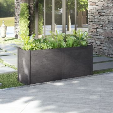 Fioriera da Giardino Grigia 150x50x70 cm in Legno di Pino