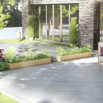 Fioriere da Giardino 2 pz 200x31x31cm in Legno Massello di Pino