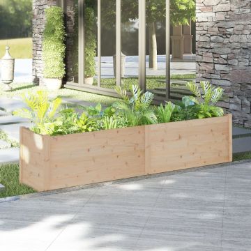 Fioriera da Giardino 200x50x50 cm in Legno Massello di Pino