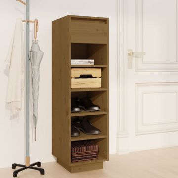 Scarpiera ambra 30x34x105 cm in Legno Massello di Pino