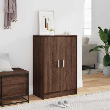 Scarpiera Rovere Marrone 60x35x92 cm in Legno Multistrato