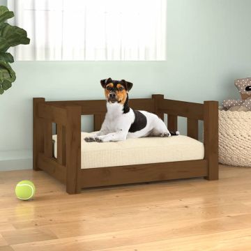 Cuccia per Cani Ambra 55,5x45,5x28 cm in Legno Massello di Pino