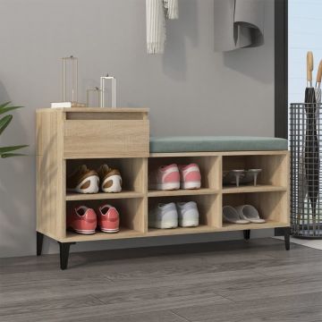 Scarpiera Rovere Sonoma 102x36x60 cm in Legno Multistrato