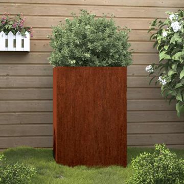 Fioriera 52x48x75 cm Acciaio Corten