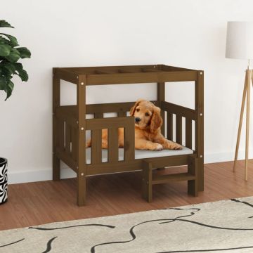 Cuccia per Cani Ambra 75,5x63,5x70 cm in Legno Massello di Pino