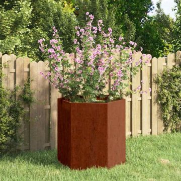 Fioriera Ruggine 40x40x45 cm Acciaio Corten