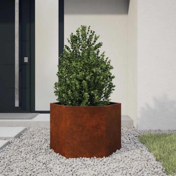 Fioriera Ruggine 60x60x45 cm Acciaio Corten