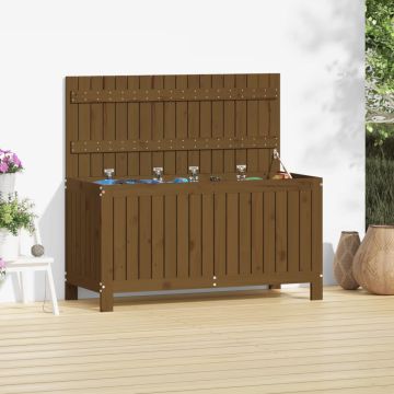 Contenitore da Giardino Ambra 115x49x60 cm Legno Massello Pino