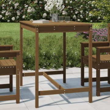 Tavolo da Giardino Ambra 121x82,5x110 cm Legno Massello di Pino