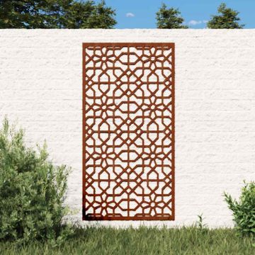 Decorazione Muro da Giardino 105x55 cm Moresco Acciaio Corten