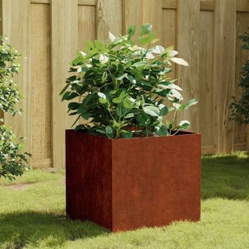 Fioriera 40x41x40 cm in Acciaio Corten