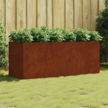 Fioriera Rialzata da Giardino 200x80x80 cm in Acciaio Corten