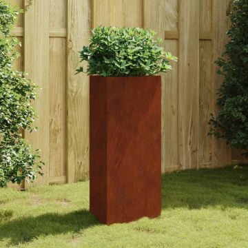 Fioriera da Giardino 40x34,5x75 cm in Acciaio Corten