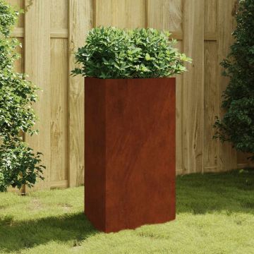 Fioriera da Giardino 50x43x75 cm in Acciaio Corten