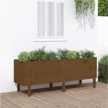 Fioriera Rialzata da Giardino Ambra 160x50x57 cm Massello Pino