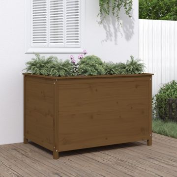 Fioriera Rialzata Giardino Ambra 119,5x82,5x78cm Massello Pino