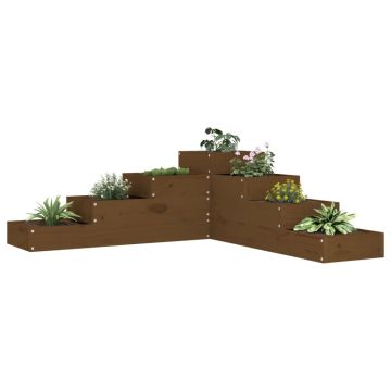 Fioriera Giardino 4 Ripiani Ambra 106x104,5x36cm Massello Pino