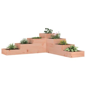 Fioriera da giardino a 4 ripiani 106x104,5x36 cm in legno massello Douglas