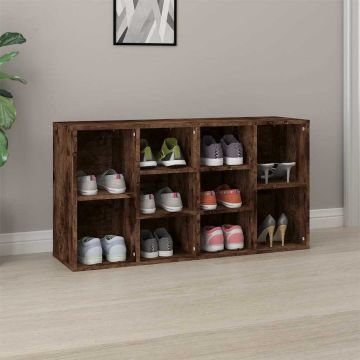 Scarpiera Rovere Fumo 103x30x55 cm in Legno Multistrato