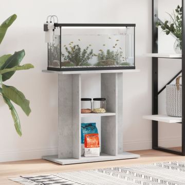 Supporto per acquario in cemento grigio 60x30x60 cm in legno ingegnerizzato