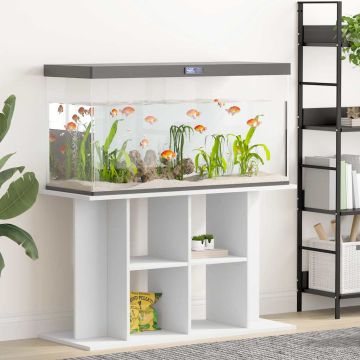 Supporto per Acquario 100x40x60 cm in Legno Multistrato Bianco