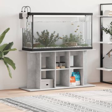 Supporto per acquario in cemento grigio 120x40x60 cm in legno ingegnerizzato