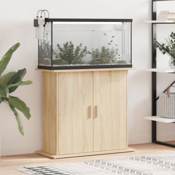 Supporto per acquario in rovere Sonoma 81x36x73 cm in legno ingegnerizzato