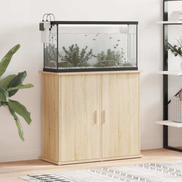 Supporto per acquario in rovere Sonoma 81x36x73 cm in legno ingegnerizzato