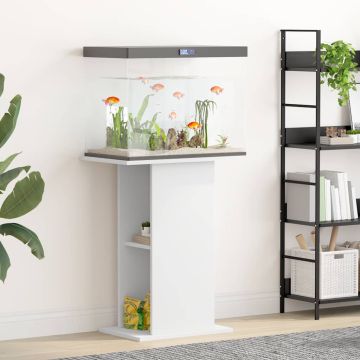 Supporto per Acquario Bianco 60,5x36x72,5 cm Legno Multistrato